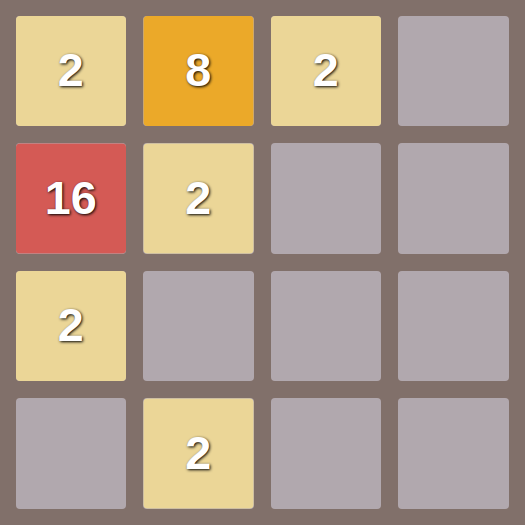 preview of the 2048 Game